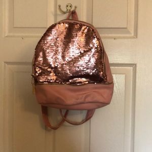 Rose Gold Sequin Backpack